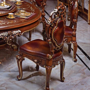 French Baroque Design Luxury Dining Room Carved Table Hand Made Antique Style Set