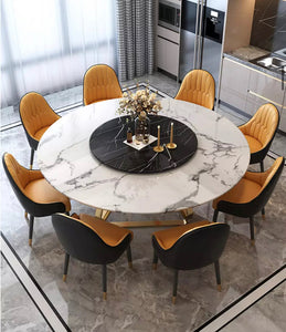 Round Dining Table Rotating Dining Marble Table Living Room Esstisch 