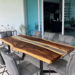 Dining Table Modern Solid Walnut Wood Esstisch Dining Room Table