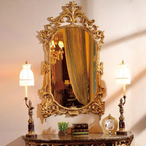 Mirror Antique Frame Design Vintage Noble Wall Brass Mirrors Home Decor 