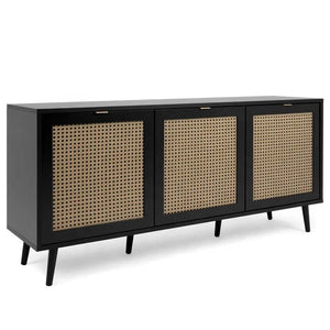 Storage & Cabinets Rustic Modern Design Wooden Rattan Cabinets Home Furniture