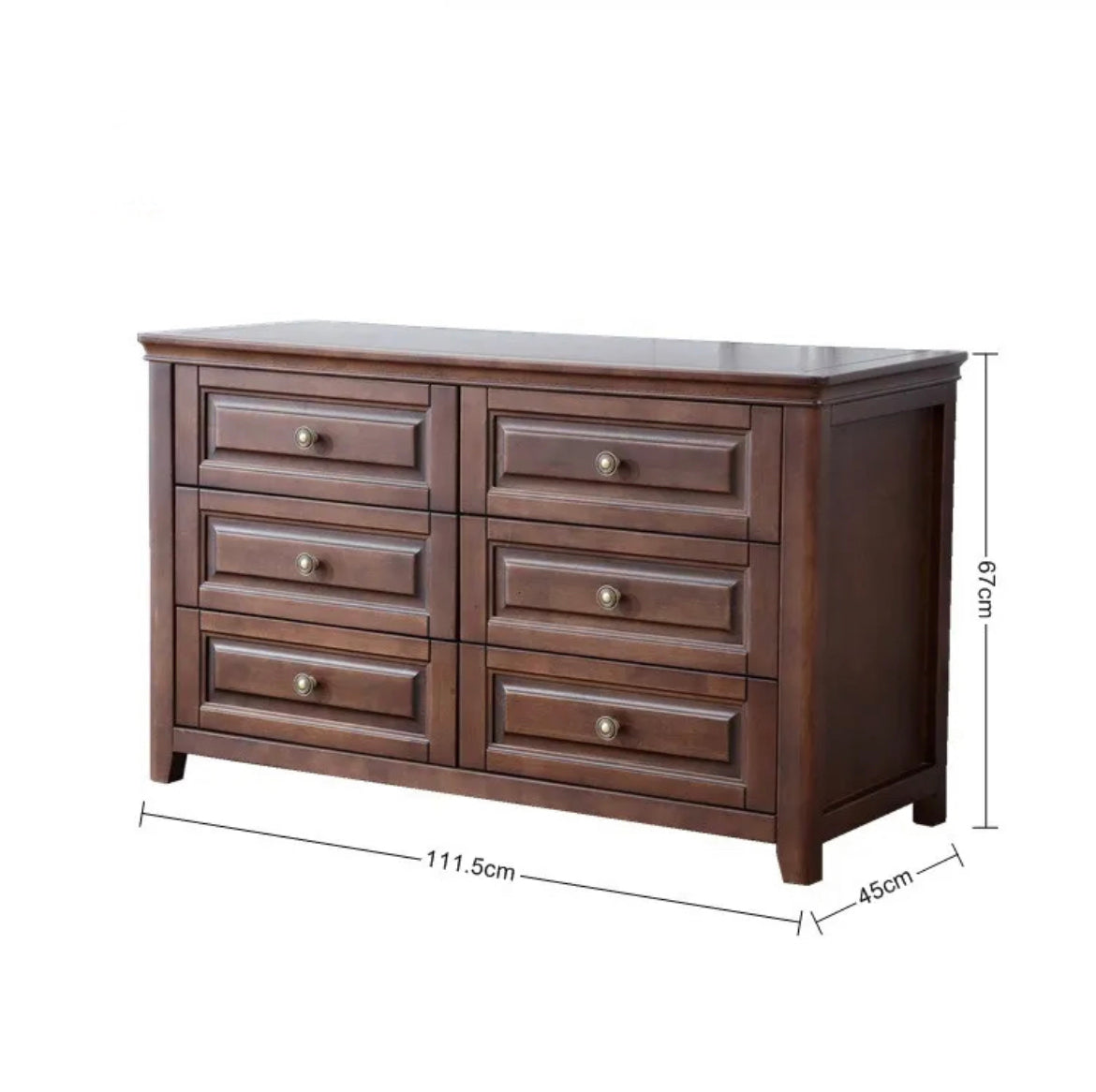 Cabinets America Rural Style Storable Walnut Color Living Room Furniture Solid Wood Cabinet