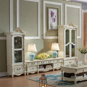 Display Cabinet American Style Luxury Living Room Furniture Wood Wine Bar Cabinet