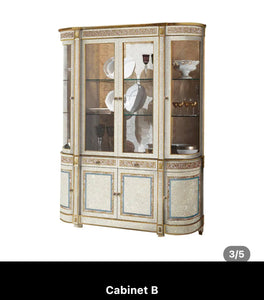 Display Cabinet European Sideboard Hand Painted Wooden Wine Cabinet Luxury Living Room Furniture