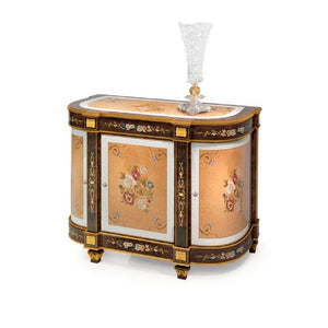 Display Cabinet European Sideboard Hand Painted Wooden Wine Cabinet Luxury Living Room Furniture