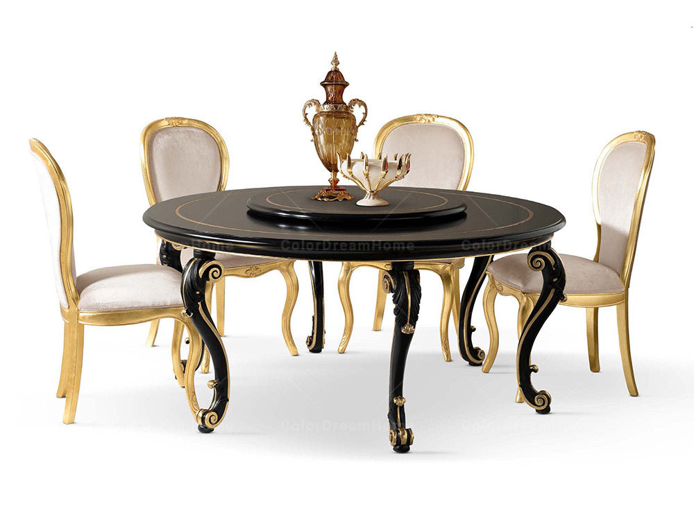 Exclusiv Dining Room Furniture Luxury Baroque Design Wooden 8 Seater Dining Table Solid Wood Dining Room Set