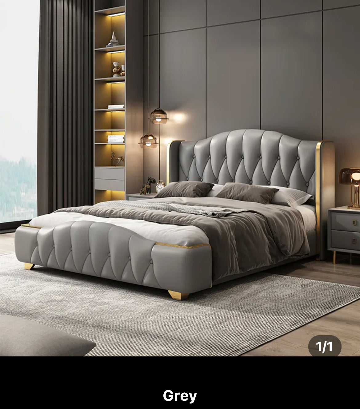 Double Bed Modern Design King Size Storage Bedroom Furniture Set