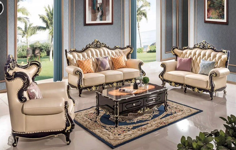 Sectional Sofa Set Baroque Style Living Room Royal Sofa Sets
