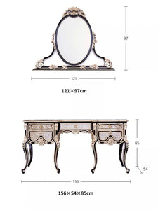 Master Bedroom Vanity Antique Home Furniture Classic Baroque French Style Dresser Set