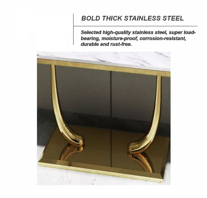 Console Living Room Furniture Modern Table Gold Marble Modern Wall Table