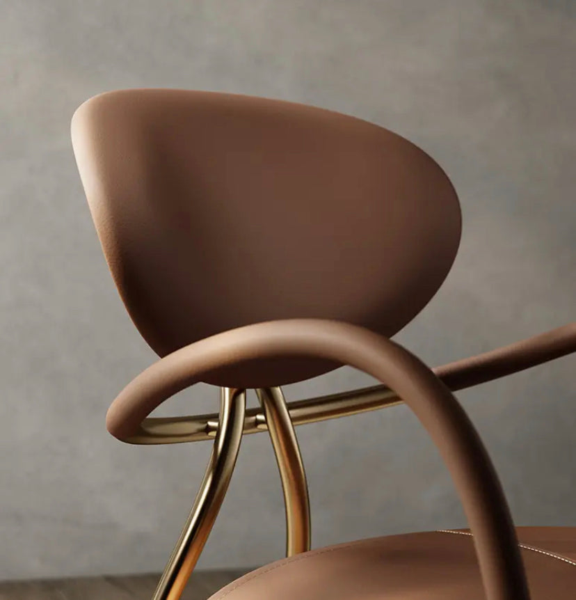 Arm Chair Italian Light Luxury Single Sofa Chair Living Room Designer Creative Leather Leisure Arm Chair 