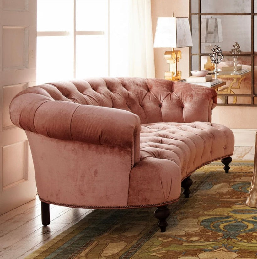 Sofa Living Room European Style Fabric Chesterfield Sofas