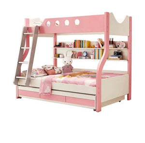 Kids Bed Double Children Bunk Bed Set Pink Blue Kinder Bett Set