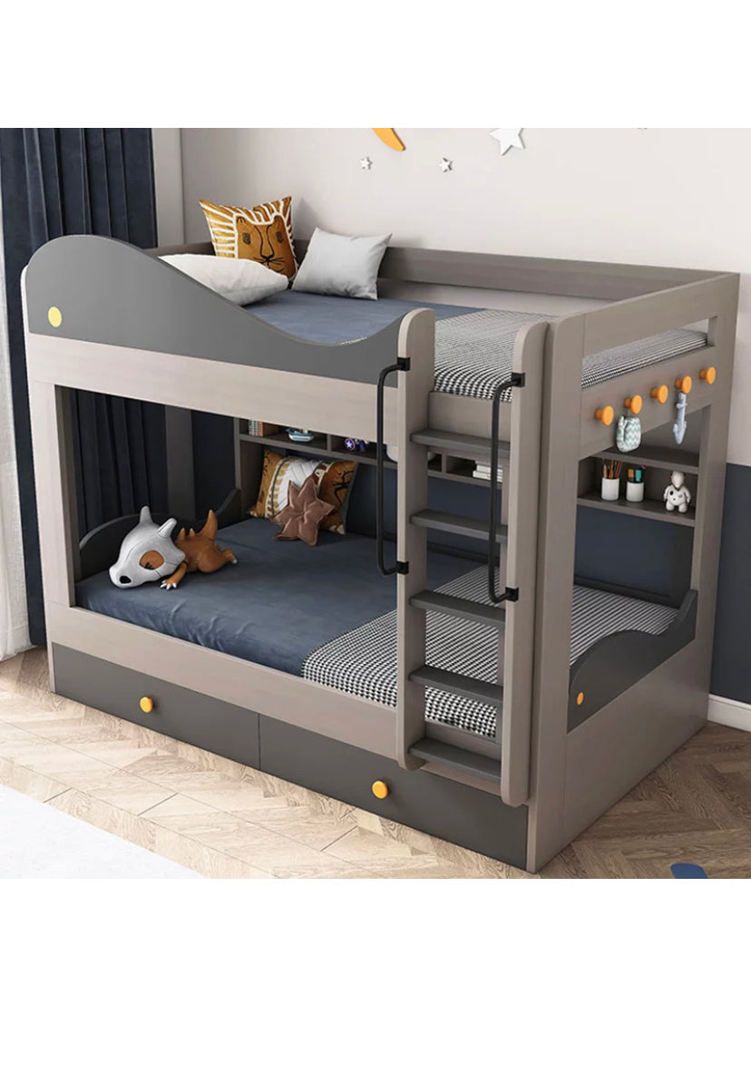 Kids Beds Modern Children's Bunk Bed Luxury Furniture With Drawer Storage Single Kinder Bunk Bett