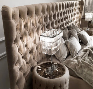 King Size Beds Luxury Bedroom Design Leather Italian Bed Extended Headboard King Size Betten