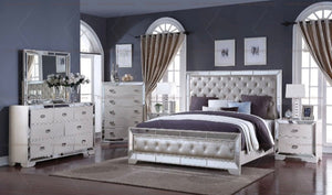 Bedroom Furniture Set Leather Headboard Bett Luxury King Size Bed