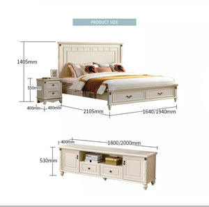 Bedroom Furniture Sets Solid Wood Frame Double Bed Bedroom Sets Modern Bett Set