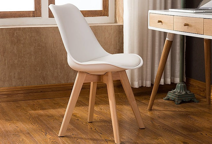 Round Chair Home Modern Simple Casual Plastic Solid Wood Round Chairs