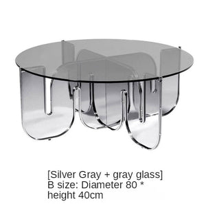 Coffee Table Creative Iridescent Acrylic Luxury Tisch Ghost Glass Couchtisch Round Tables