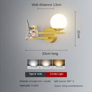 Wall Lamps Modern LED Sconce Simple Nordic Astronaut Kids Wall Lights