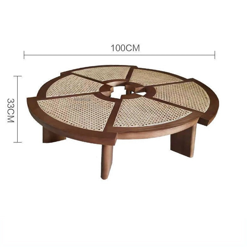 Table Rattan Japanese Style Solid Hood Home Furniture Low Tables