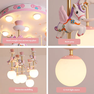 Children's Room Lighting Nordic Simple Unicorn Kids Room Cartoon Lights