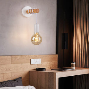 Wall Lamps Modern Minimalist Indoor Wood E27 Wall Lights