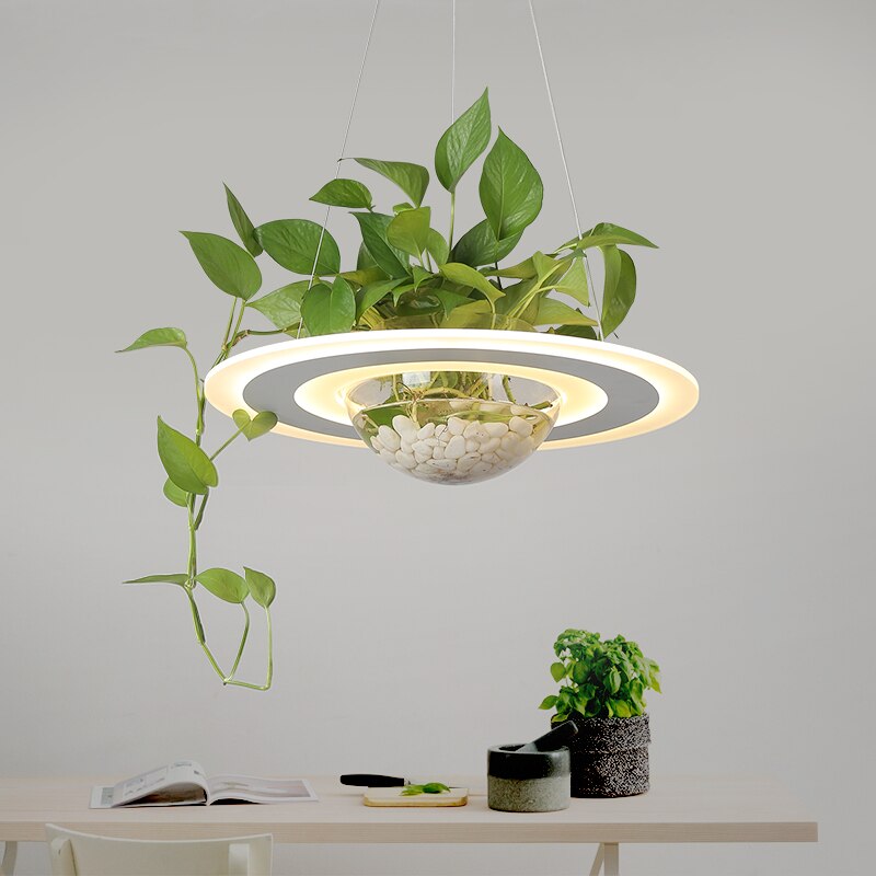 Pendant Light Plant Led Modern Nordic Fixture Hanging Planet Pendant Lights