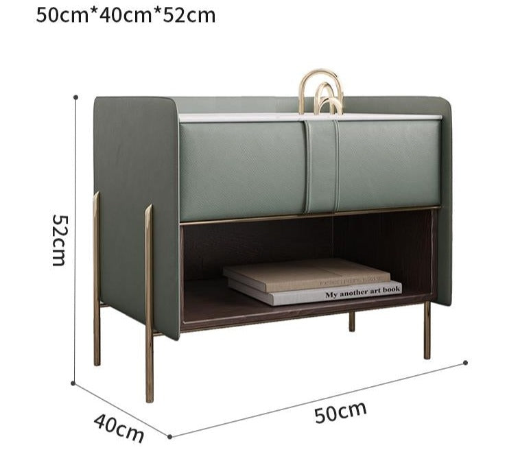 Bedside Cabinet Smart Luxury Leather Nightstands Bedroom Bedside Nachttisch