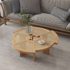 Table Rattan Japanese Style Solid Hood Home Furniture Low Tables