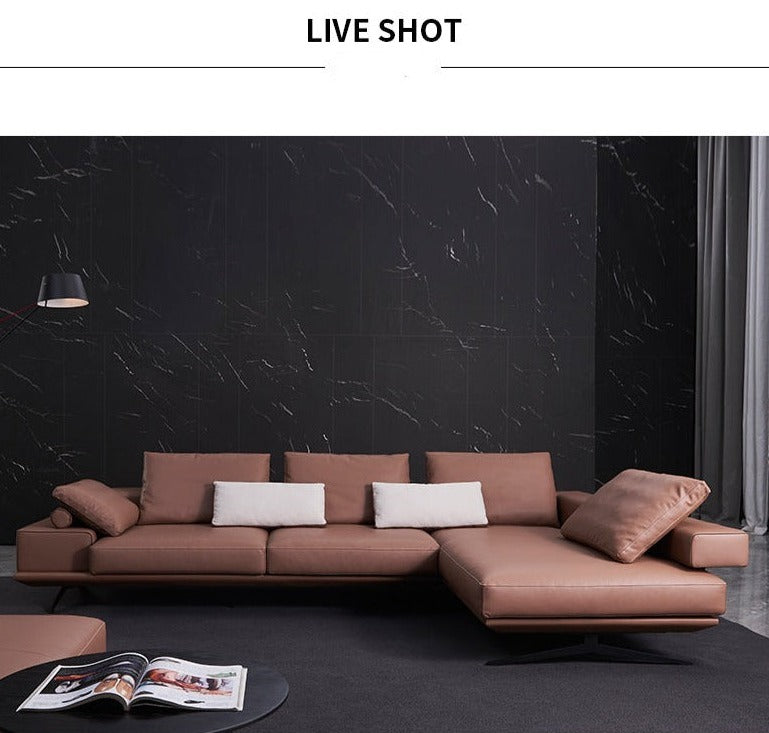 Sofa Italian Minimalist Leather Sofa Simple Modern Living Room Imperial Sofas