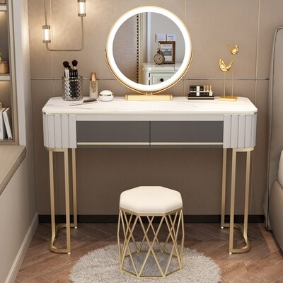 Bedroom Vanities Nordic Small Schminktisch Set Solid Wood Dressing Table Set