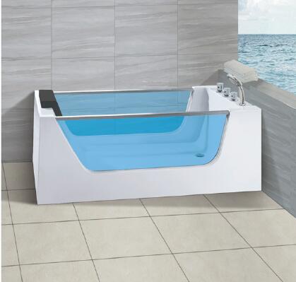 Bathtub Bathroom Whirlpool Badewanne Acrylic Surf Hydromassage Double Side Glass Bathtubs