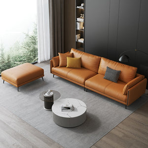 Sofa Italian Modern Living Room Light Leather Sofas Sets For Small Homes