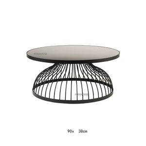 Coffee Table Nordic Wrought Iron Tisch Living Room Furniture Couchtisch Luxury Glass Tables