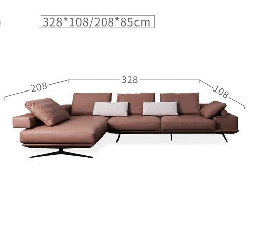 Sofa Italian Minimalist Leather Sofa Simple Modern Living Room Imperial Sofas