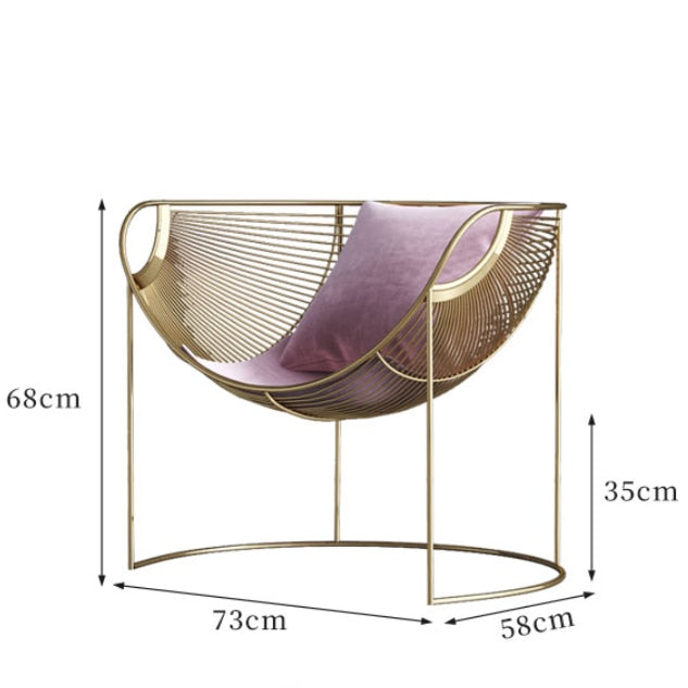 Round Chair Nordic Living Room Wrought Iron Minimalist Leisure Round Chairs