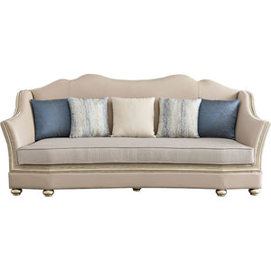 Sofa Set French Style Luxury Comfort Genuine Leather Solid Wood Combination Sofagarnituren