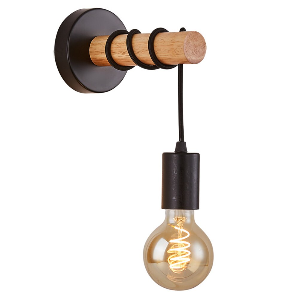 Wall Lamps Modern Minimalist Indoor Wood E27 Wall Lights