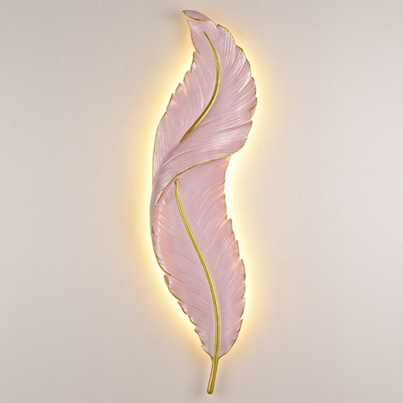 Wall Lamps Modern Feather Bedside LED Wall Lights