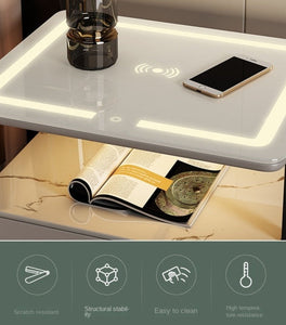 Bedside Cabinet Smart Nightstands Bedroom Bedside Cabinets Luxury Nachttisch