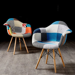 Wing Chair Casual Creative Designer Leisure Fabric Chairs Nordic Back Armrest Chairs