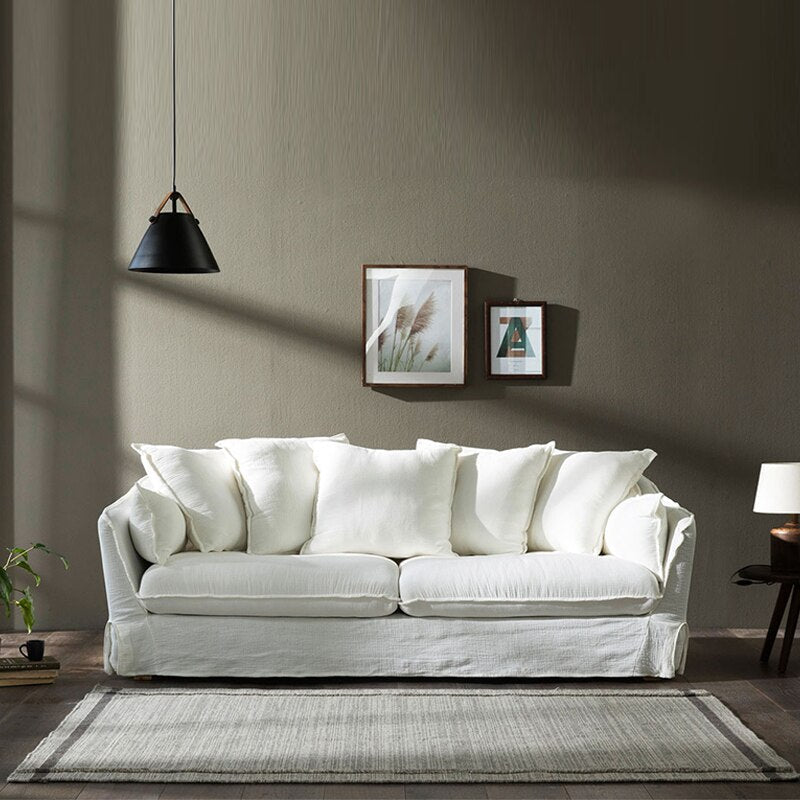 Sofa Nordic Simple Style Lazy Cloth Art Super Soft Living Room Sofas