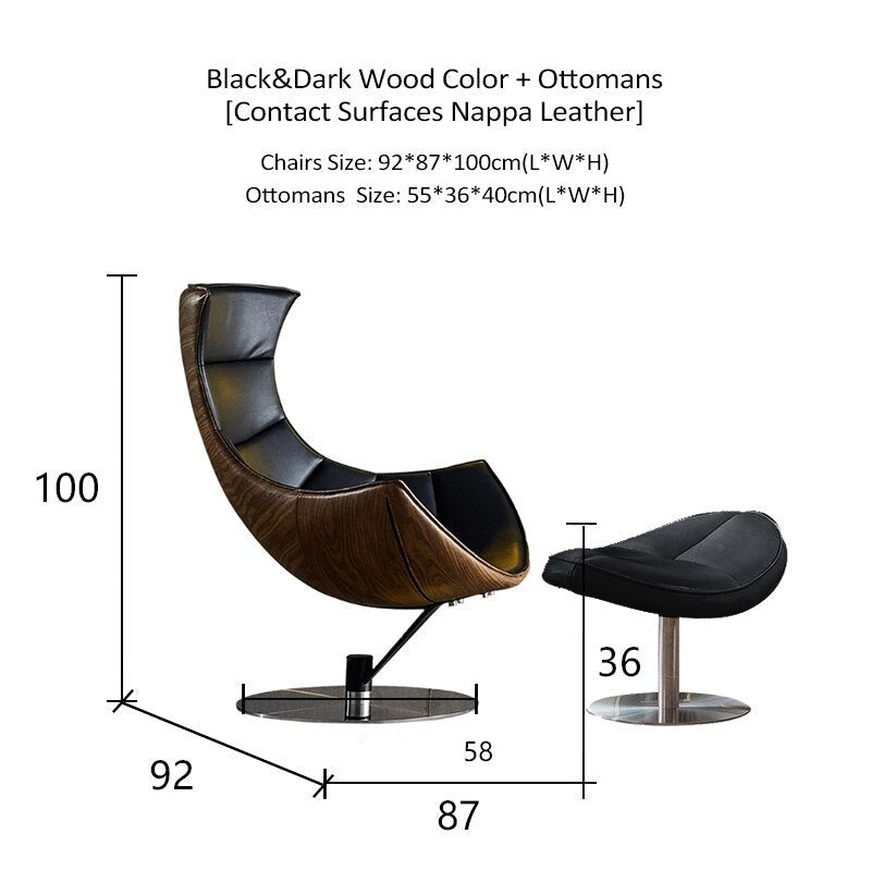 Club Chair Nordic Leather Living Room Modern Minimalist Designer Club Chairs