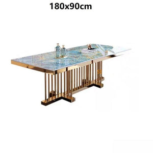 Dining Table Set Luxury Esstisch-Sets Marble Golden Frame Tables Sets