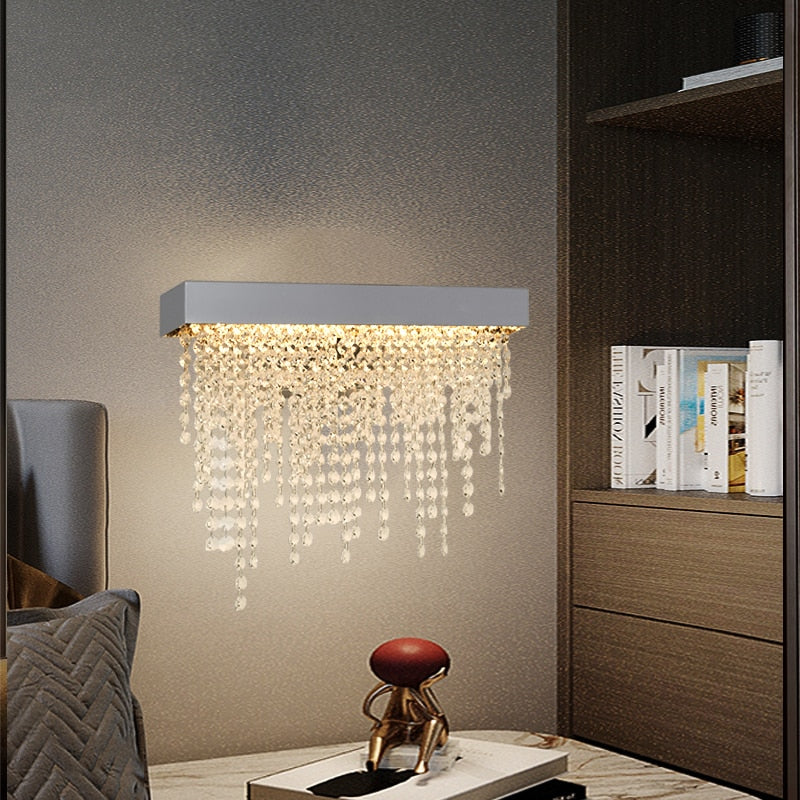 Wall Lamps Modern Crystal Gold Sconce Bedside Wall Lights