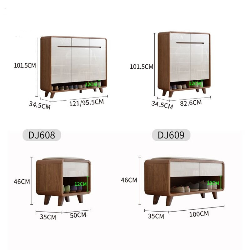 Shoe Cabinets Modern Solid Wood Cabinet High Capacity Storage Schuhschränke Shoe Rack