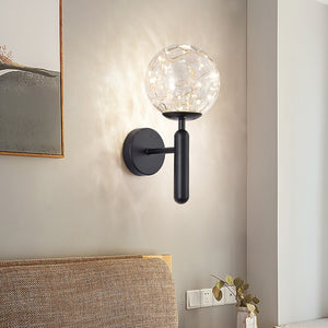 Wall Lamps Personalized Warm Color Bedside Copper Ball Glass Wall Lights