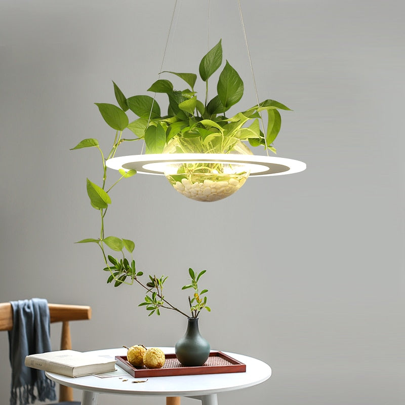 Pendant Light Plant Led Modern Nordic Fixture Hanging Planet Pendant Lights