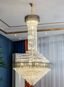 Chandelier Shell Crystal Living Room Hollow Hall Long Decorative Lighting Chandeliers
